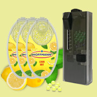 3er-Set Hoffmann Aromakapsel Lemon Mint inkl. Kapselspender